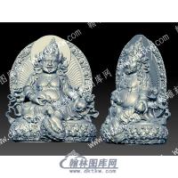 黄财神立体圆雕图（YDCS-105）