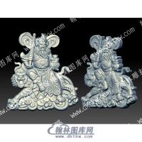 骑虎财神赵公明立体圆雕图（YDCS-101）