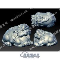 貔貅立体圆雕图（YDDW-317）