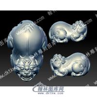 貔貅立体圆雕图（YDDW-318）