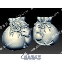 貔貅钱袋立体圆雕图（YDDW-322）