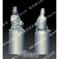 坐观音印章立体圆雕图（YDYZ-035）