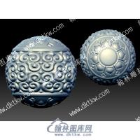 莲花圆珠立体圆雕图（YDZZ-120）