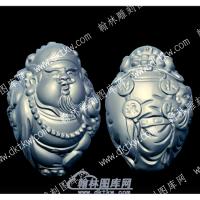 核雕财源滚滚珠串财神立体圆雕图（HDCS-005）
