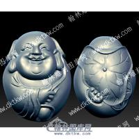 核雕弥勒佛立体圆雕图（HMLF-024）