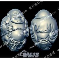 核雕弥勒佛立体圆雕图（HMLF-049）