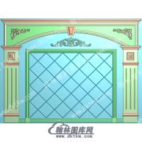 石材网格背景墙精雕图（SCBJQ-001）