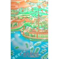 中式山水清明上河图精雕图（ZSSS-048）