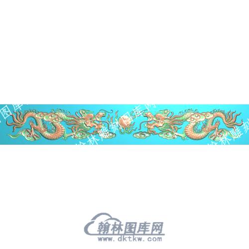 中式二龙戏珠精雕图（ZSLF-030）