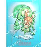 中式飞龙在天葫芦精雕图（ZSLF-039）
