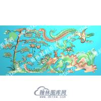中式龙凤牡丹精雕图（ZSLF-022）