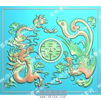 中式龙凤囍精雕图（ZSLF-009）