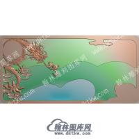 龙茶盘精雕图（HYCP-033）