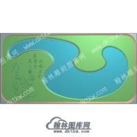 莲花荷叶莲蓬茶盘精雕图（HYCP-014）