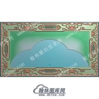 仿古纹茶盘精雕图（HYCP-054）