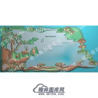 祥云松树山茶盘精雕图（HYCP-057）