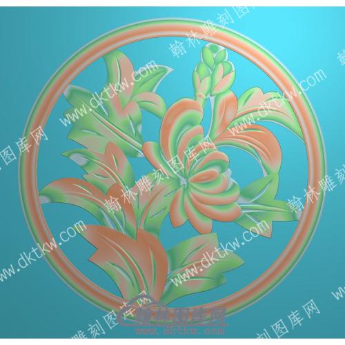 中式菊花精雕图（ZSZW-528）