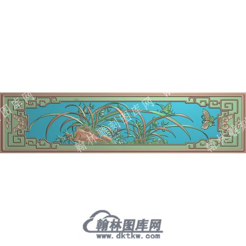 中式兰花蝴蝶精雕图（ZSZW-571）