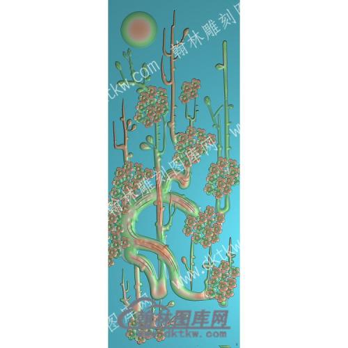 中式梅花精雕图（ZSZW-460）
