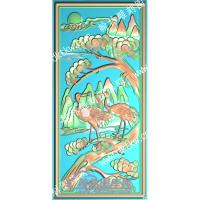 中式松鹤精雕图（ZSZW-382）
