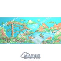 中式松鹤精雕图（ZSZW-402）