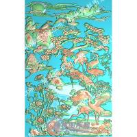 中式祥云山花松鹤精雕图（ZSZW-375）