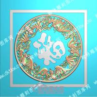 中式祥云蝙蝠福精雕图（ZSDW-494）