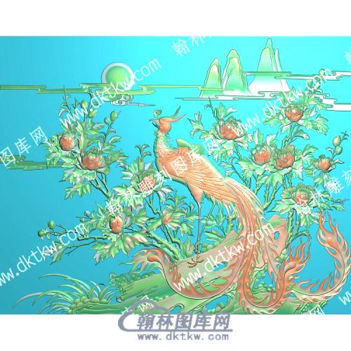 中式花鸟凤凰精雕图（ZSZW-685）