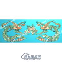 中式花鸟双凤凰精雕图（ZSZW-683）