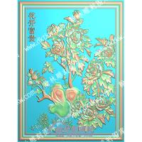中式花开富贵花鸟精雕图（ZSDW-531）