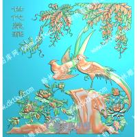中式世代荣华花鸟精雕图（ZSDW-560）