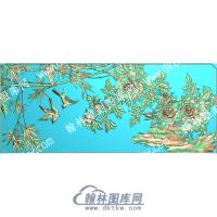 中式竹子花鸟精雕图（ZSDW-534）