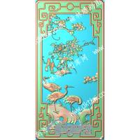 中式松树花仙鹤精雕图（ZSDW-563）