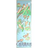 中式莲花荷叶莲蓬鲤鱼精雕图（ZSZW-241）
