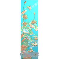 中式鸳鸯莲花水草荷叶精雕图（ZSZW-189）