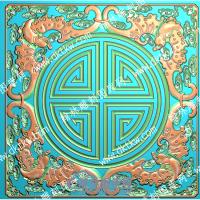 四蝙蝠祥云精雕图（ZSDW-401）