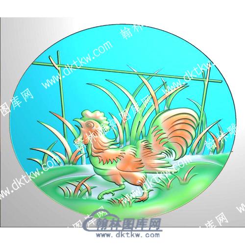 公鸡精雕图（ZSDW-468）