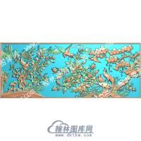 中式牡丹花鸟精雕图（ZSZW-267）