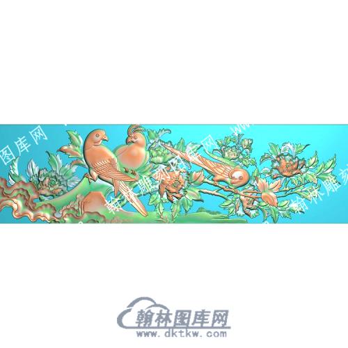 中式牡丹花鸟精雕图（ZSZW-289）