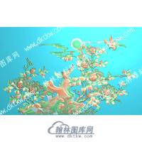 中式牡丹花鸟精雕图（ZSZW-321）