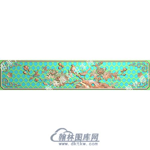 中式牡丹花鸟精雕图（ZSZW-342）