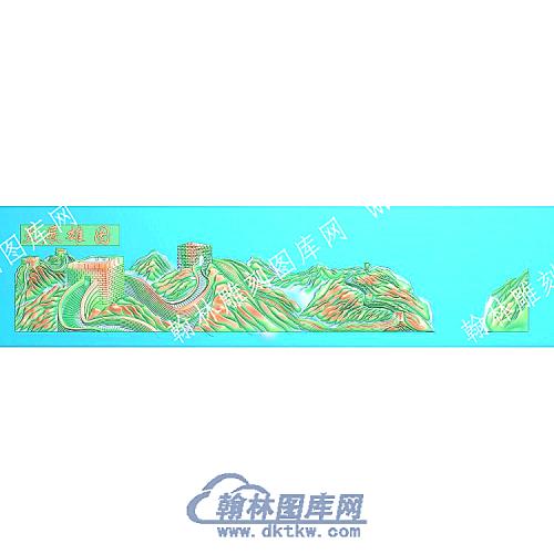 大展雄图长城山山水建筑精雕图（ZSSS-109）