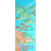 房屋松树塔船枫叶山水建筑精雕图（ZSSS-143）