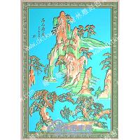 高山寿长松树山山水建筑精雕图（ZSSS-130）