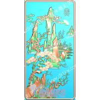 松树山房屋山水建筑精雕图（ZSSS-116）