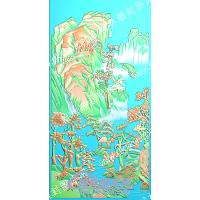 松树亭子山小桥山水建筑精雕图（ZSSS-120）