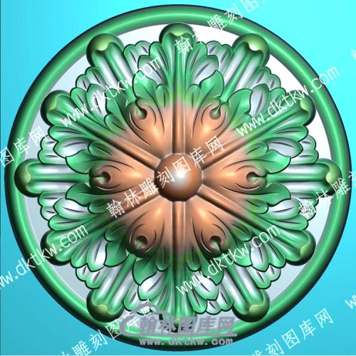 欧式圆形洋花精雕图（OSYH-815）