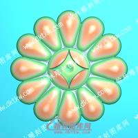欧式圆形洋花精雕图（OSYH-817）