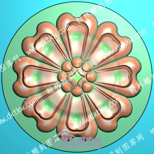 欧式圆形洋花精雕图（OSYH-830）