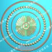 欧式圆形洋花精雕图（OSYH-845）